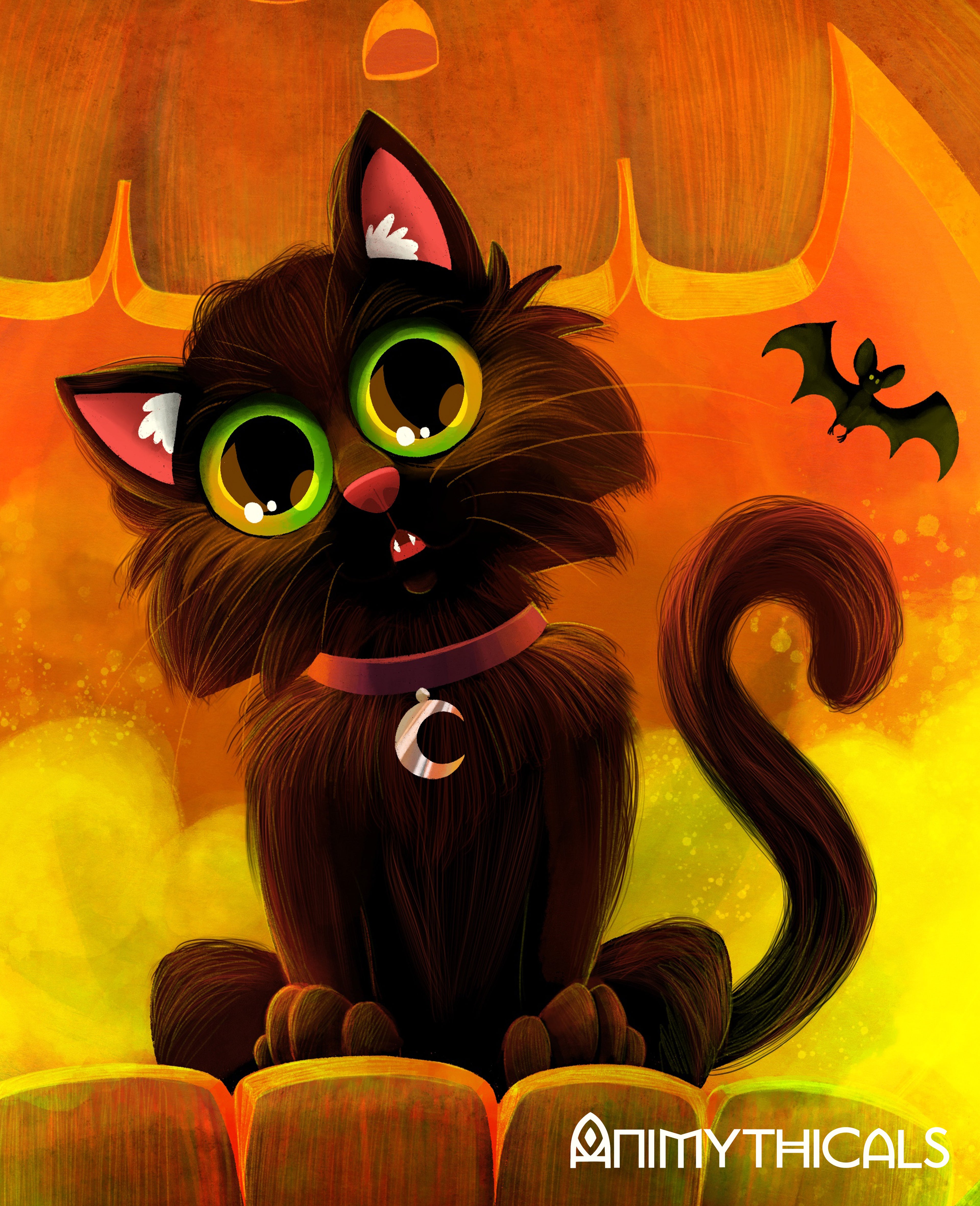 Halloween Cat Canvas Print